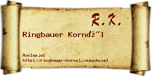 Ringbauer Kornél névjegykártya